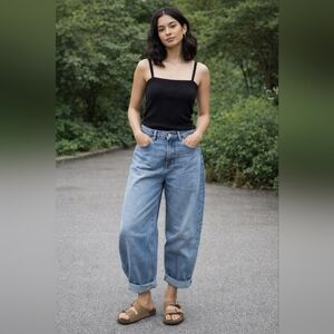 Intimately Free People Simple Square Neck Cami Tank Top Black *XS/S